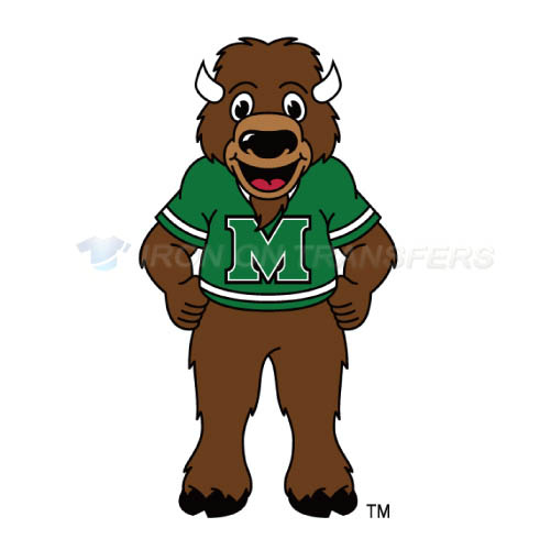 Marshall Thundering Herd Logo T-shirts Iron On Transfers N4972 - Click Image to Close